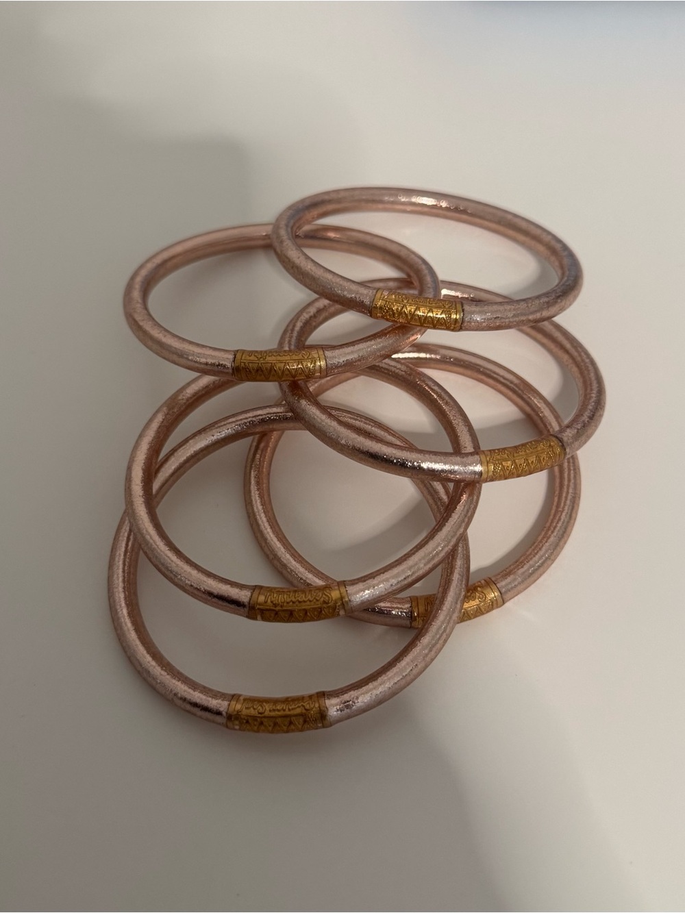 BuDhaGirl Champagne All Weather Bangles – Set of 6